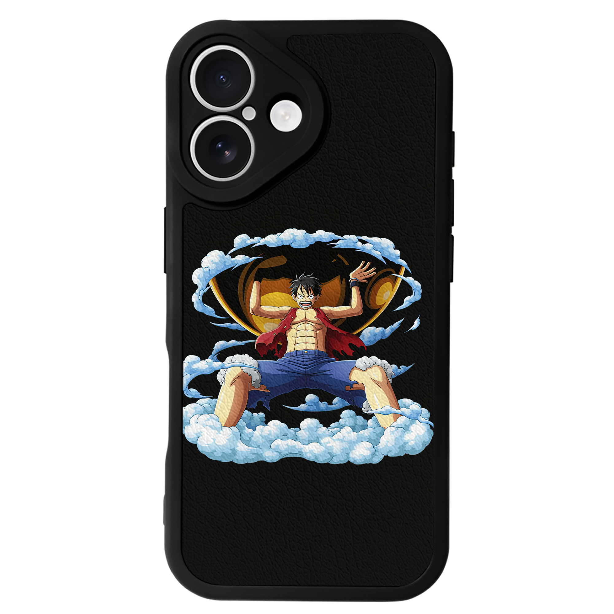 （画像用） ワンピース モンキー・D・ルフィ ONE PIECE Monkey D. Luffy 【iPhone 16シリーズ対応】シリコンスマホケース（レザー調） 材質：シリコン